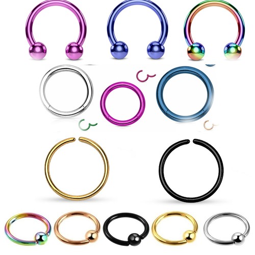 2er set nasenpiercing clicker - set,