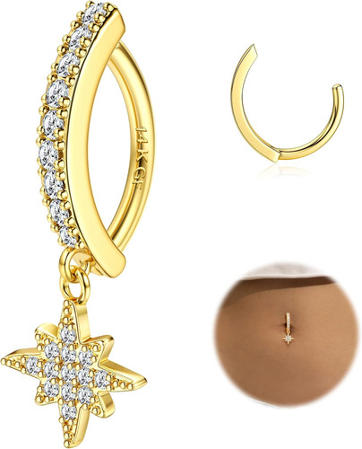 Bauchnabelpiercing gold - bauchnabelpiercing,