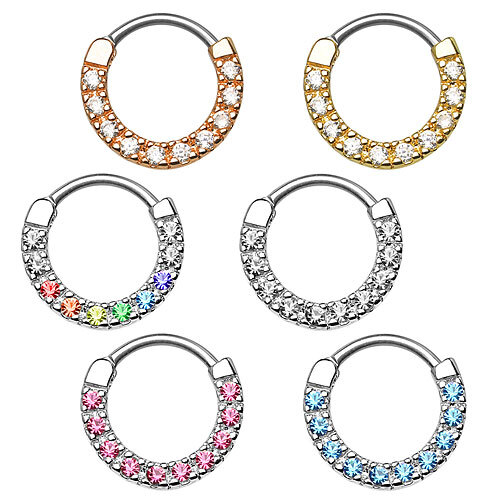 Septum piercing clicker ring - septum,