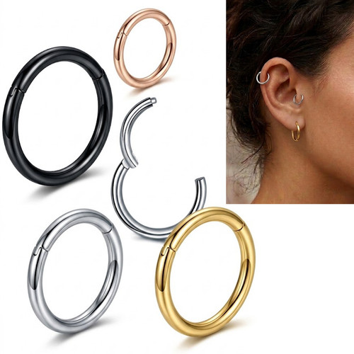 Septum piercing clicker ring - septum,